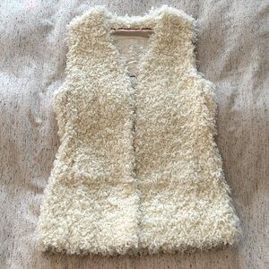 Faux shearling vest